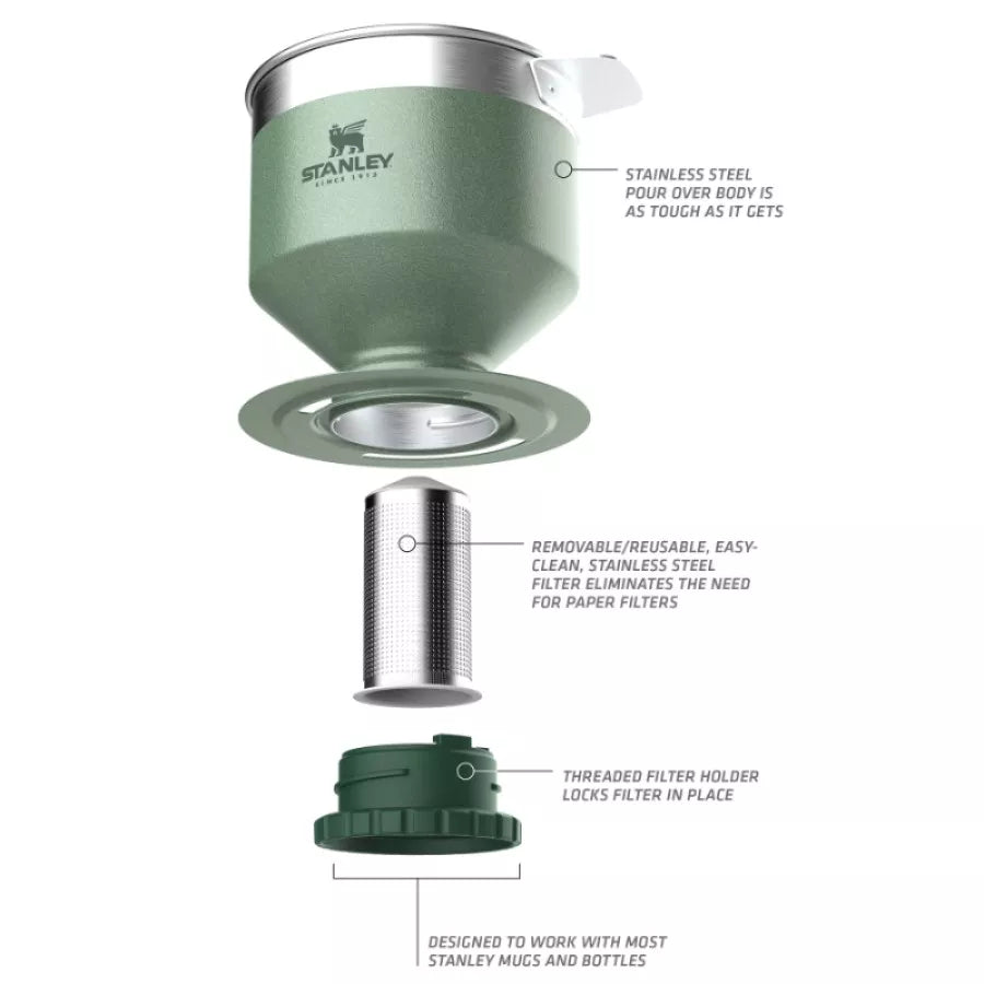 Stanley kohvivalmistusseade „The Perfect-Brew Pour Over Classic“, roheline