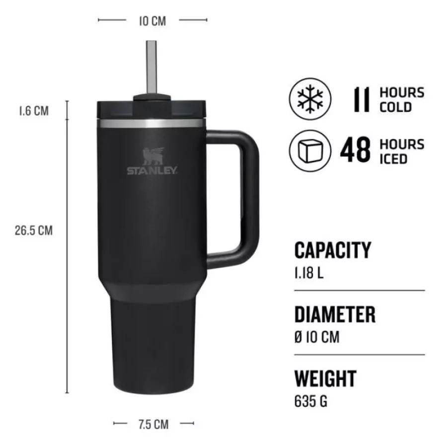 Stanley The Quencher H2.0 FlowState Tumbler 1.18L Insulated Tumbler with Straw Black