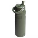 Termopudele ar salmiņu The IceFlow Bottle Flip Straw 2.0 0,71L tumši zaļa 2.0