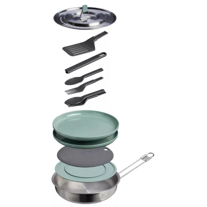 Ēdienu gatavošanas komplekts kempingā Wildfare Core Fry Pan Cookset 0,94L zilganpelēks/tumši pelēks