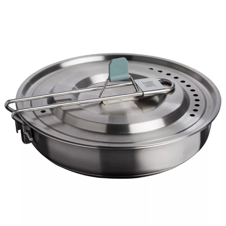 Эдиену гатавошанас комплект кемпинга Wildfare Core Fry Pan Cookset 0,94L zilganpelēks/tumši pelēks