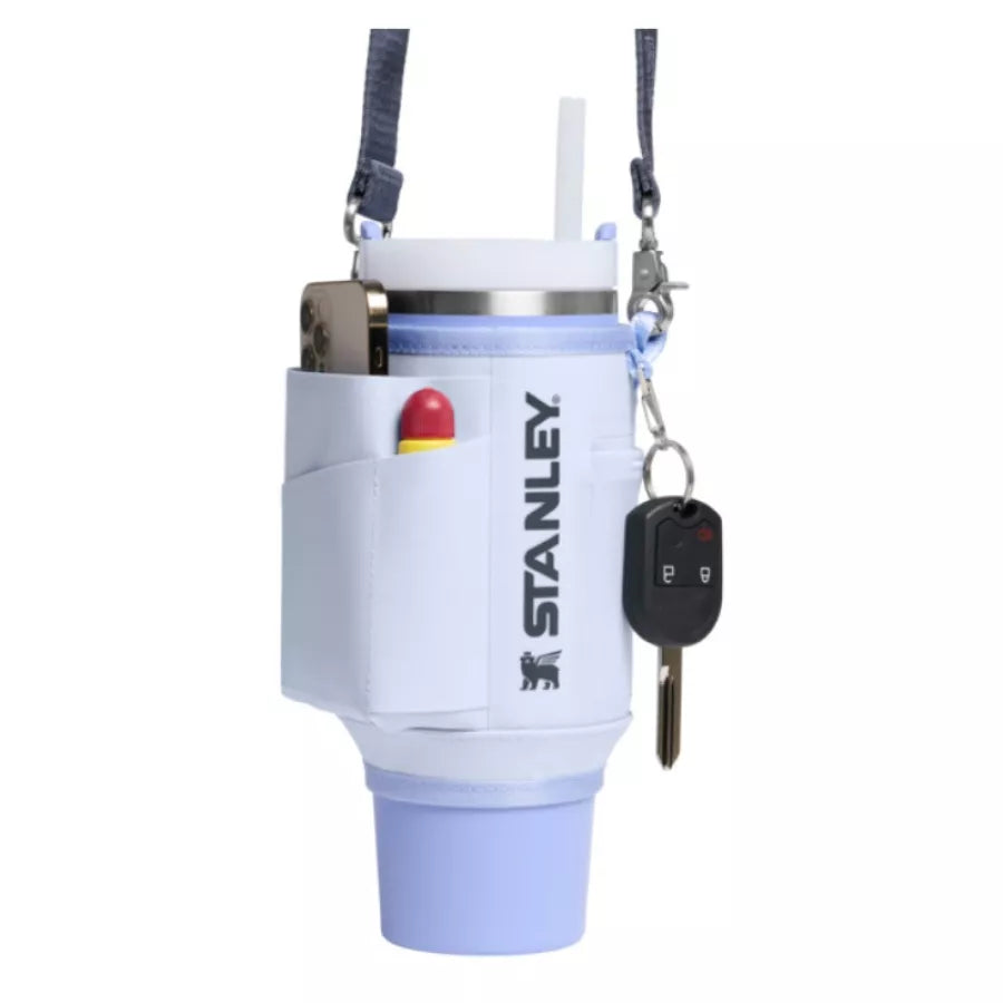 Stanley All-Day Quencher Carry-All 0.89L Light Blue Tumbler Tote Bag with Straw