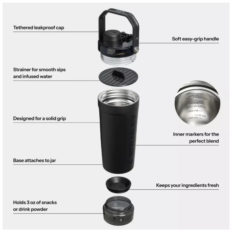 Termopudele The Activate Shaker 0,59L melna 2.0