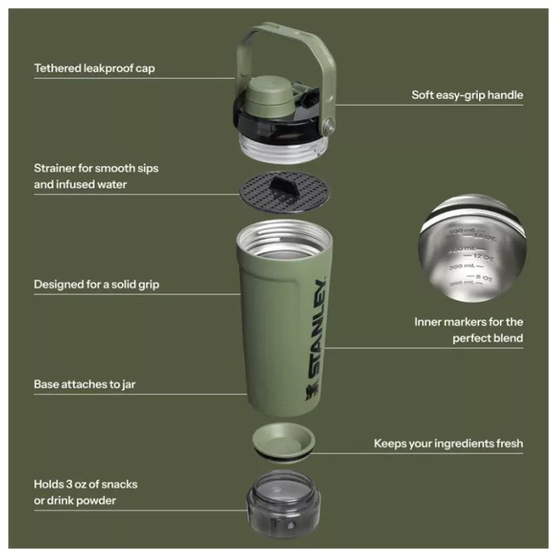 Termopudele The Activate Shaker 0,59L tumši zaļa