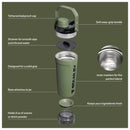 Termopudele The Activate Shaker 0,59L tumši zaļa