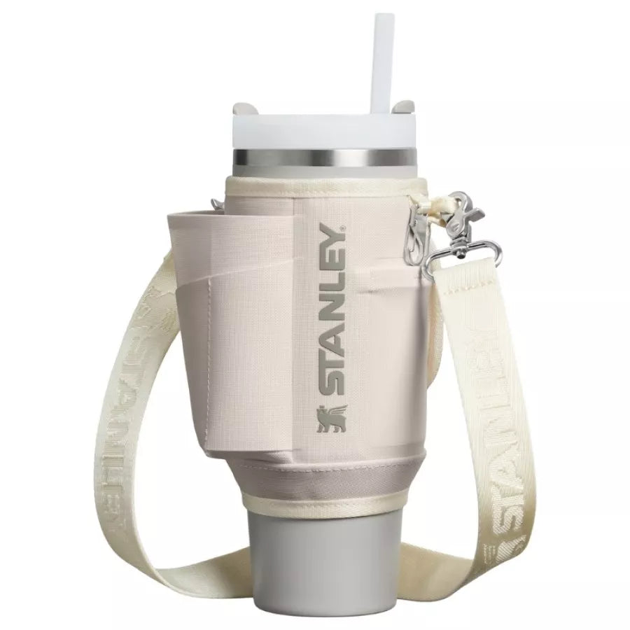 Stanley pārnēsāšanas somiņa termokrūzei ar salmiņu The All-Day Quencher Carry-All 1,18L krēmkrāsā