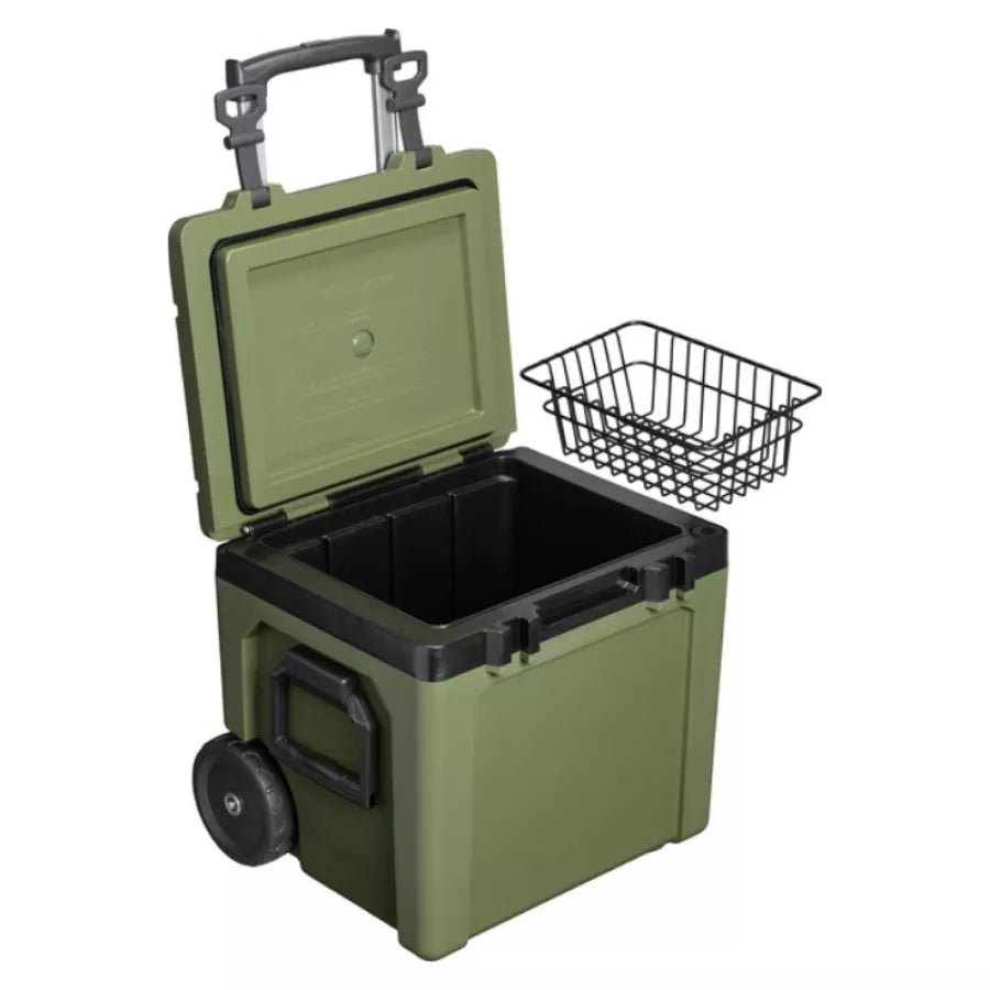 Aukstuma kaste ar riteņiem The Easy-Carry Outdoor ratastega jahutuskast 47,3 l, tumeroheline