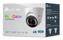 TP-Link VIGI InSight S485 8MP 4K Full-Color turret IP kamera, 4mm, IR/LED 30m, WDR, AI, aktīvā aizsardzība, 2 virzienu audio, PoE, microSD, IP67