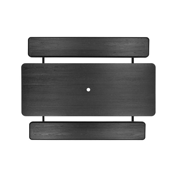 VEVOR saliekamais piknika galds, 6 pēdu tērauda āra galds ar soliņiem un saulessarga caurumu, liela izmēra dārza, terases un baseina ēdamgalds, melns