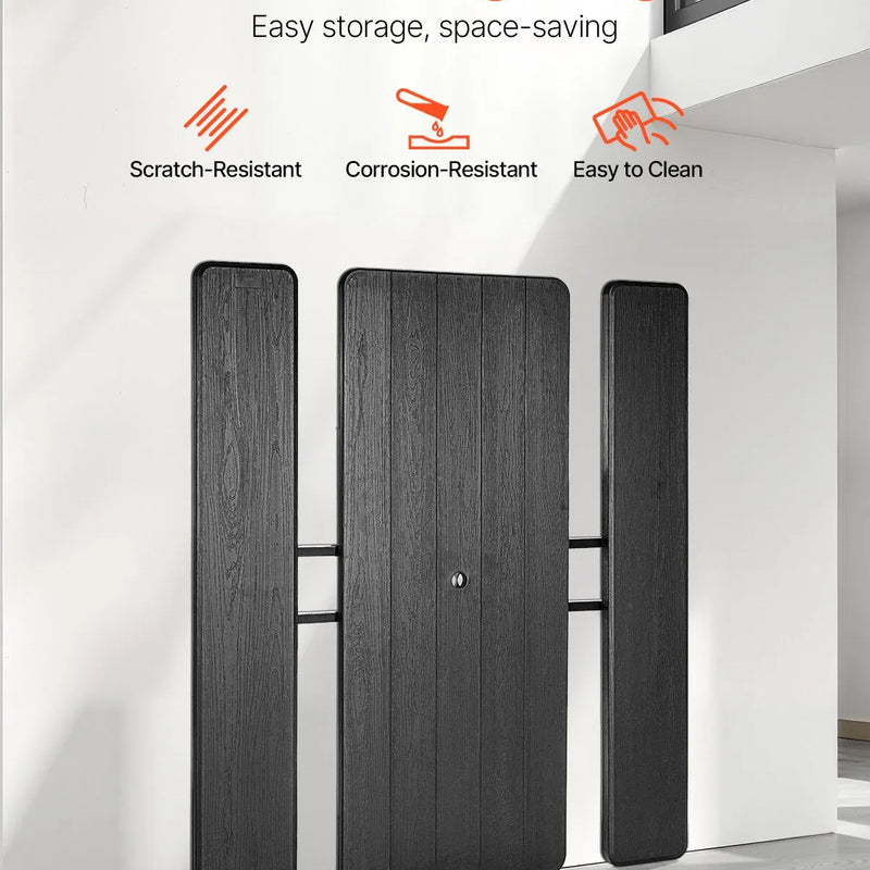 VEVOR saliekamais piknika galds, 6 pēdu tērauda āra galds ar soliņiem un saulessarga caurumu, liela izmēra dārza, terases un baseina ēdamgalds, melns