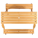 VEVOR 2 vienā saliekamais koka āra galds ar soliem, pārveidojams piknika galda komplekts ar saulessarga atveri, dārza un terases mēbele, brūns