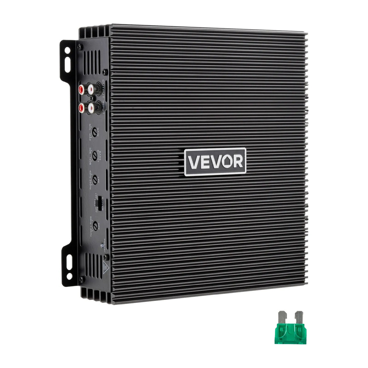 VEVOR 2 kanālu automašīnas audio pastiprinātājs, tiltojams pilna diapazona Class AB stereo pastiprinātājs ar maksimālo jaudu 2 × 300 W pie 4 Ω / 2 × 600 W pie 2 Ω, augstas jaudas auto pastiprinātājs SUV, pikapiem un bezceļu transportlīdzekļiem - ZEMLETES.LV