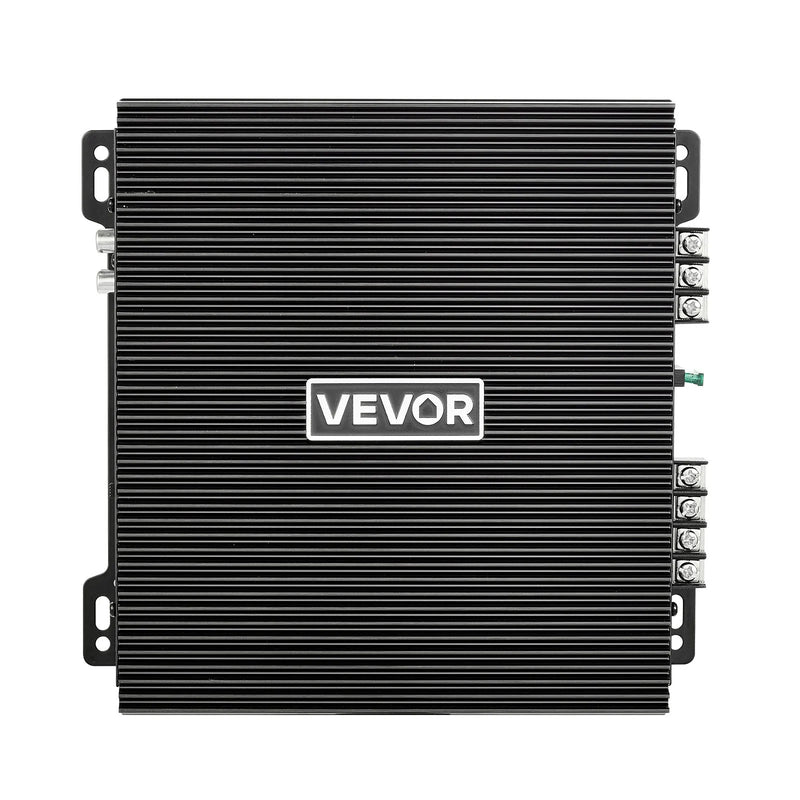 VEVOR 2 kanālu automašīnas audio pastiprinātājs, tiltojams pilna diapazona Class AB stereo pastiprinātājs ar maksimālo jaudu 2 × 300 W pie 4 Ω / 2 × 600 W pie 2 Ω, augstas jaudas auto pastiprinātājs SUV, pikapiem un bezceļu transportlīdzekļiem - ZEMLETES.LV