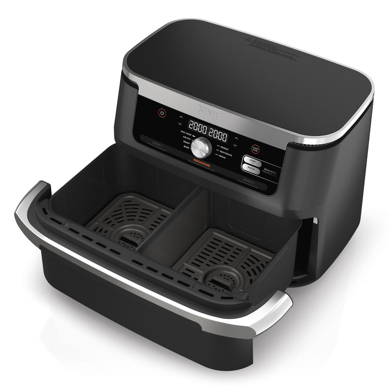 Ninja Foodi FlexDrawer AF500EU, 2470 W, 10,4 l karstā gaisa friteris ar MegaZone, 2 neatkarīgām 5,2 l zonām, 7 gatavošanas programmām, SYNC un MATCH funkcijām