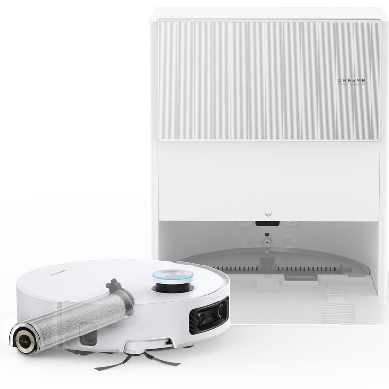Dreame Aqua10 Ultra Roller robotizētais putekļsūcējs ar sauso un mitro uzkopšanu, 30 000 Pa, AquaRoll™ rullītis, 100 °C mopu mazgāšana, LiDAR navigācija, automātiskā dokstacija, 6400 mAh, balts