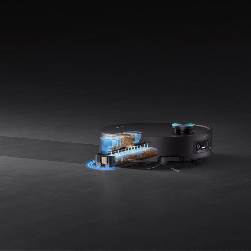 Dreame Aqua10 Ultra Track Complete robotizētais putekļsūcējs, 25 000 Pa, sausā un mitrā uzkopšana, TrackSync Roller, LiDAR, AI šķēršļu noteikšana, automātiskā dokstacija, 6400 mAh, melns