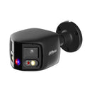 Dahua 8 MP panorāmas āra IP kamera, 2,8 mm, 180° skata leņķis, 4096 × 1860 px, IR līdz 25 m, silti balta gaisma līdz 20 m, H.265, WDR, AI cilvēku un transportlīdzekļu noteikšana, divvirzienu audio, microSD līdz 512 GB, PoE, IP67, melna
