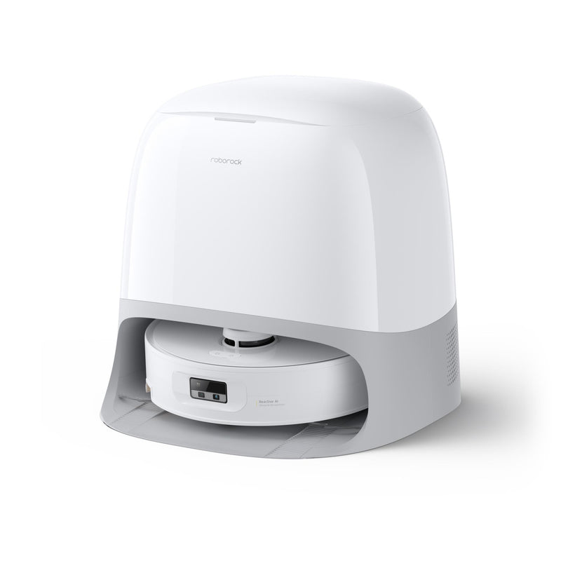 Roborock Qrevo Curv 2 Flow robotizētais putekļsūcējs, 20 000 Pa, sausā un mitrā uzkopšana, LiDAR navigācija, automātiskā dokstacija ar ūdens uzpildi un notekūdeņu novadīšanu, 5200 mAh, balts