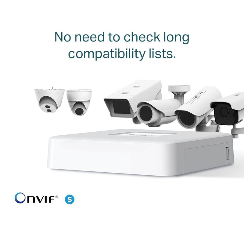 TP-Link VIGI NVR1104H-4P tīkla videoreģistrators, 4 kanāli, 4× PoE+, 53 W, līdz 8 MP, 4K HDMI