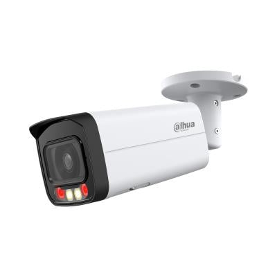 Dahua 8 MP āra bullet IP kamera, 3,6 mm, 87°, Smart Dual Light, IR līdz 60 m, silti balta gaisma līdz 50 m, WDR 120 dB, WizSense, SMD Plus, cilvēku un transportlīdzekļu noteikšana, mikrofons, microSD, PoE, IP67