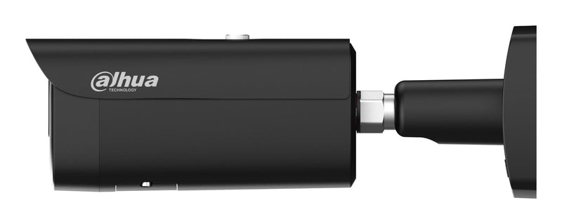 Dahua 4 MP āra bullet IP kamera, 2,7–12 mm, 115–47°, motorizēta tālummaiņa, Smart Dual Light, IR un silti balta gaisma, WizMind, SMD, cilvēku un transportlīdzekļu noteikšana, cilvēku skaitīšana, mikrofons, microSD līdz 1 TB, ePoE, IP67, IK10, melna