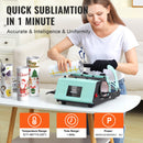 VEVOR Tumblera siltuma prese, komplekts ar 8 sublimācijas tumbleriem