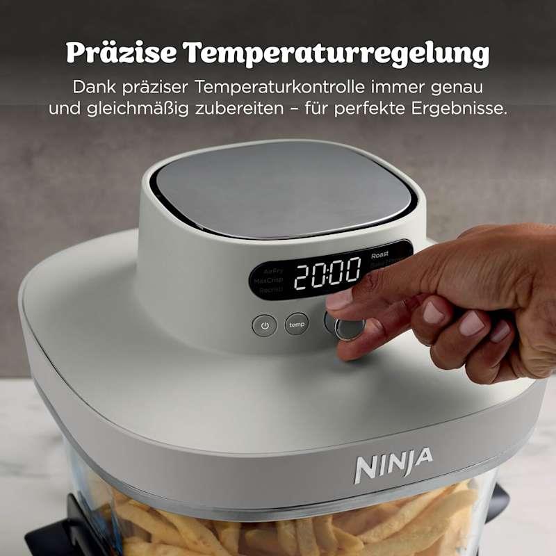 Ninja CRISPi PRO AS101EULG, 2050 W, 7-in-1 stikla karstā gaisa friteris, 5,7 l un 2,3 l CleanCrisp trauki, 7 programmas, PFAS nesaturošs, trauku mazgājamā mašīnā mazgājams