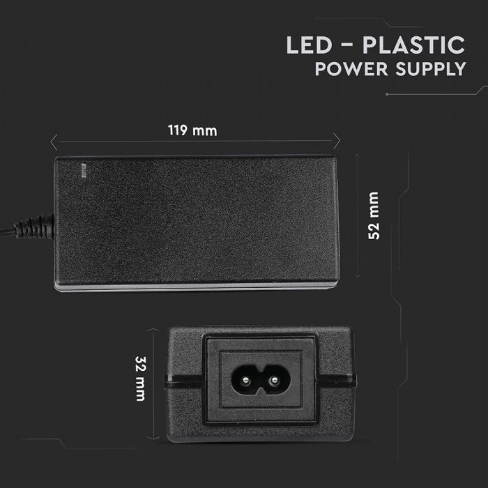 Lai lietotu sildītaju pie 220V strāvas_ar kontaktdakšu_Impulsu Barošanas bloks LED78W 12V 6.5A, IP44, V-TAC