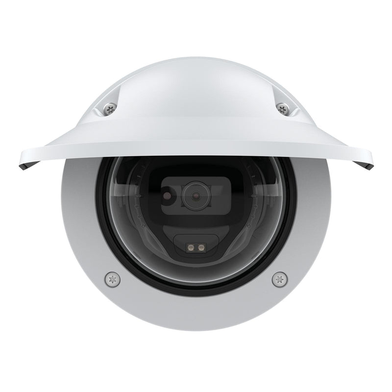 AXIS M3215-LVE 2 MP kupolveida IP kamera, 2,8–6 mm, 101° skata leņķis, Lightfinder, Forensic WDR, OptimizedIR līdz 20 m, H.264/H.265, AI analītika, mikrofons, microSD, PoE, IP66, IK10, balta