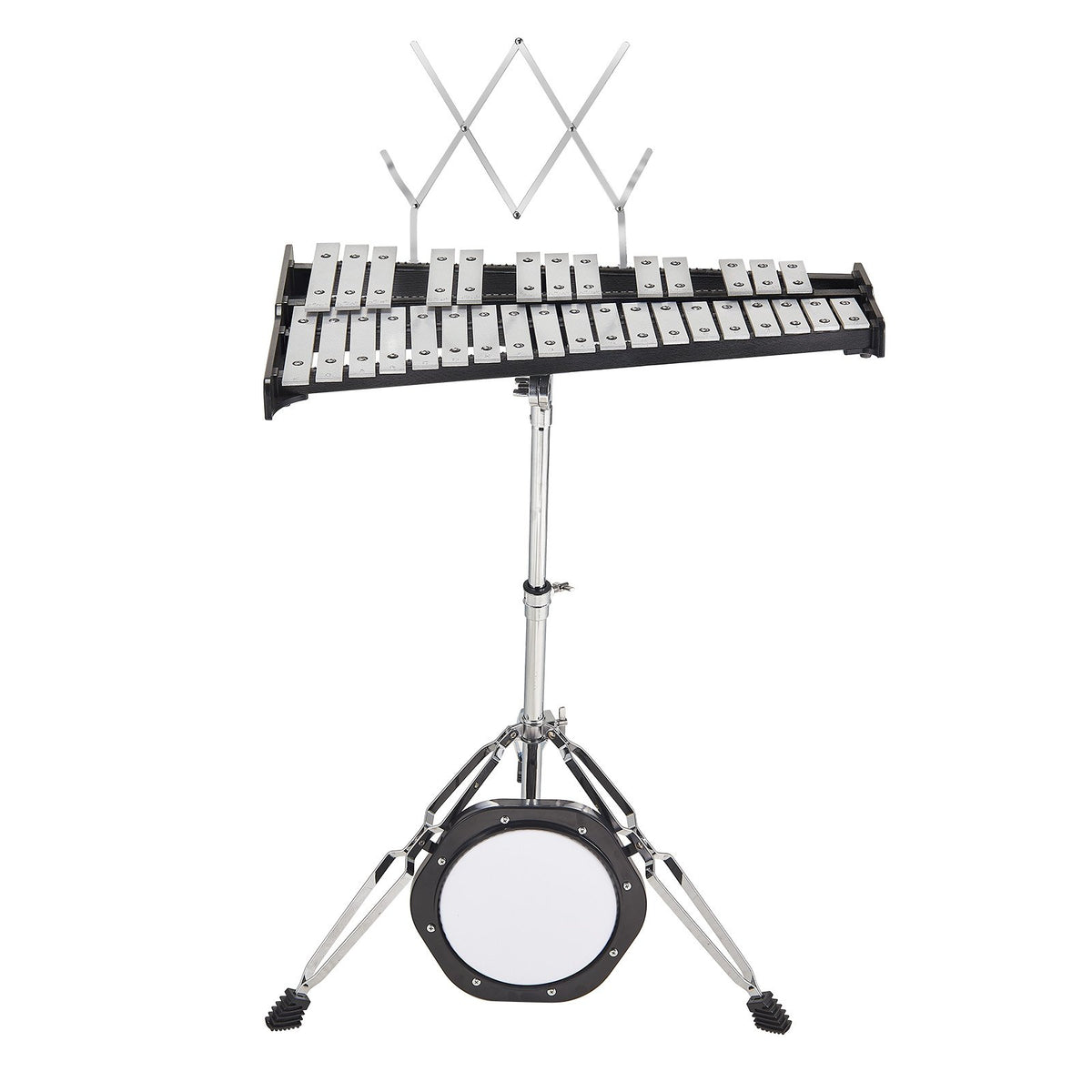 VEVOR 32-Note Glockenspiel with Mallets, Stand and Practice Pad