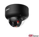 Dahua 6MP WizSense dome IP kamera, 2,8mm, Smart Dual Light 30m, AI, mikrofons, PoE, IP67, IK10, melna