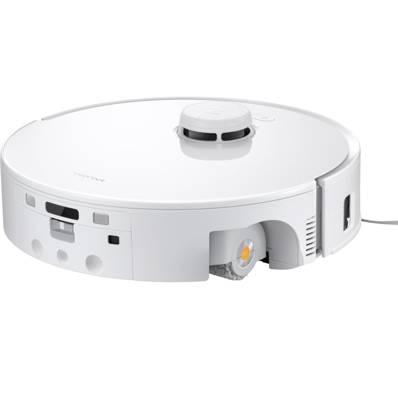 Roborock Qrevo Curv 2 Flow robotizētais putekļsūcējs, 20 000 Pa, sausā un mitrā uzkopšana, LiDAR navigācija, automātiskā dokstacija ar ūdens uzpildi un notekūdeņu novadīšanu, 5200 mAh, balts