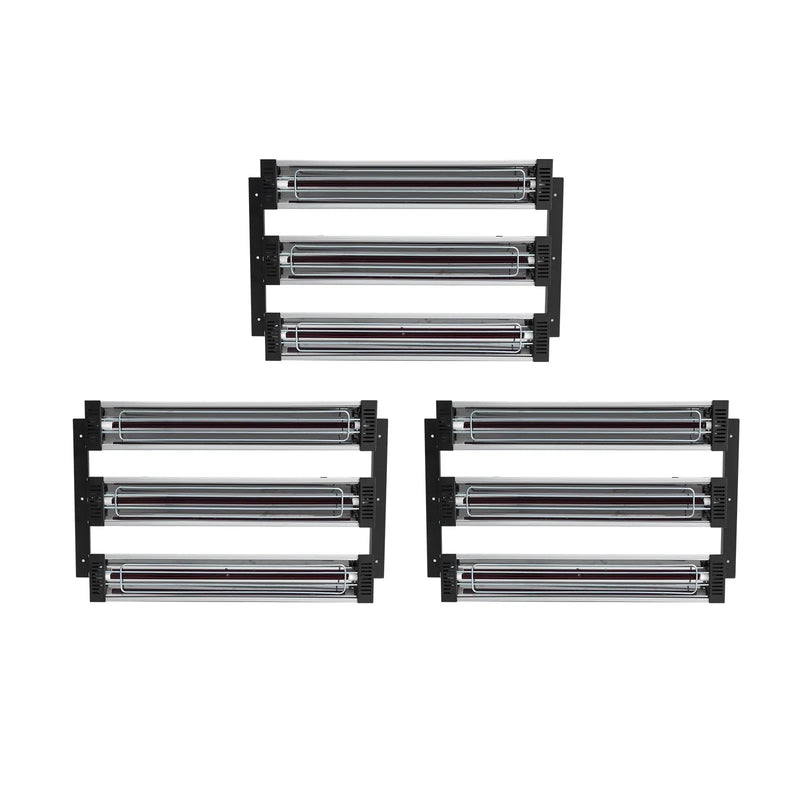 3x laka žāvēšanas infrasarkanie starotāji, sildītāji, infrasarkanās lampas, 3 kW