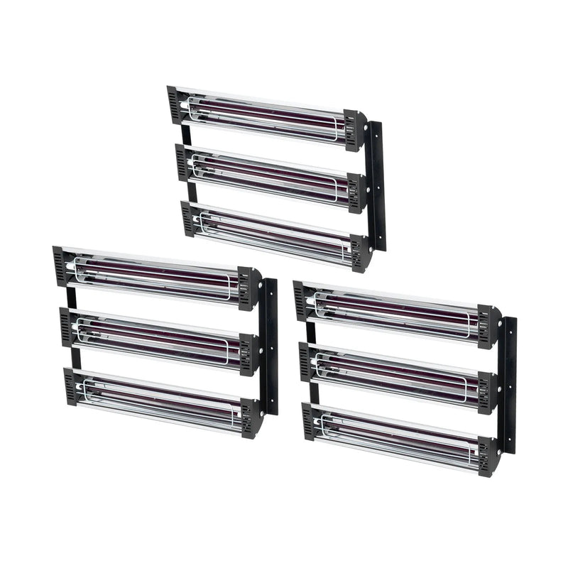 3x laka žāvēšanas infrasarkanie starotāji, sildītāji, infrasarkanās lampas, 3 kW