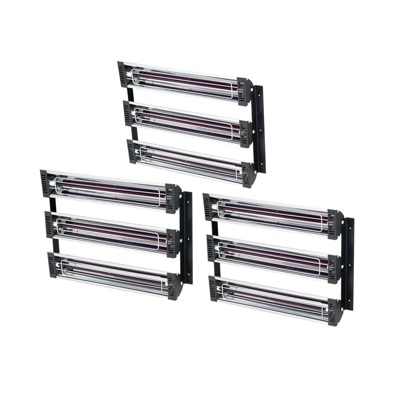 3x laka žāvēšanas infrasarkanie starotāji, sildītāji, infrasarkanās lampas, 3 kW