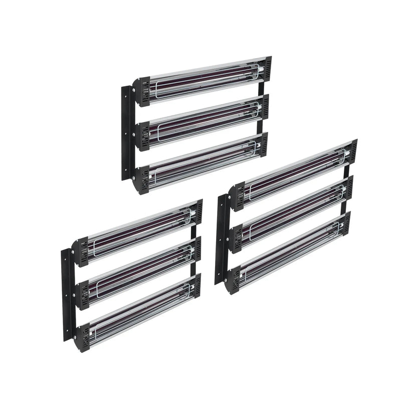 3x laka žāvēšanas infrasarkanie starotāji, sildītāji, infrasarkanās lampas, 3 kW