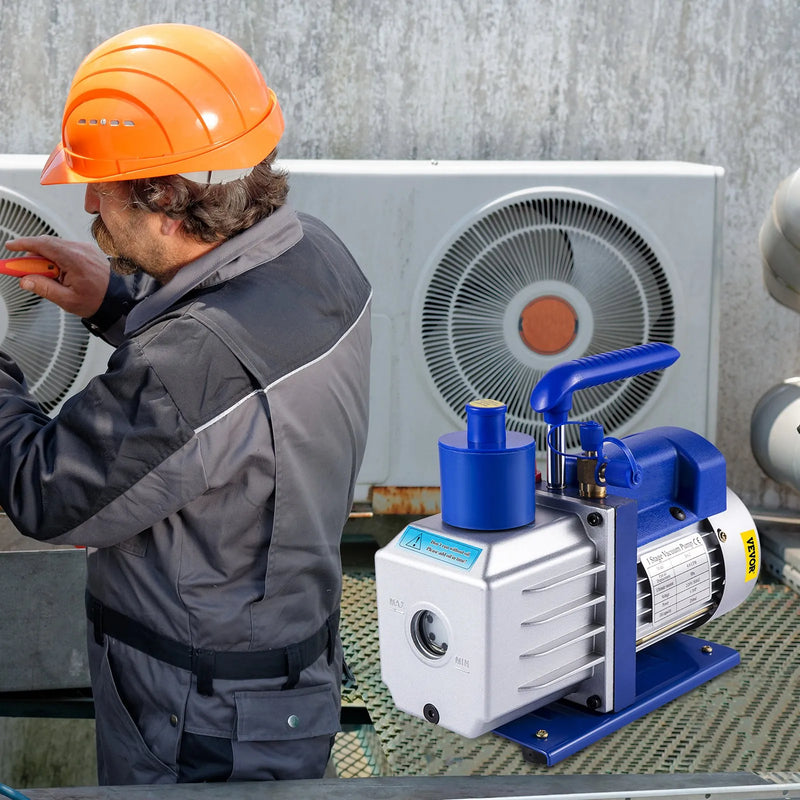 VEVOR vakuumsūkņa komplekts HVAC sistēmām, vienpakāpes AC vakuumsūknis 283 l/min, jauda 0,25 kW, A/C kolektora manometru komplekts ar 3 vārstiem gaisa kondicionēšanas iekārtām