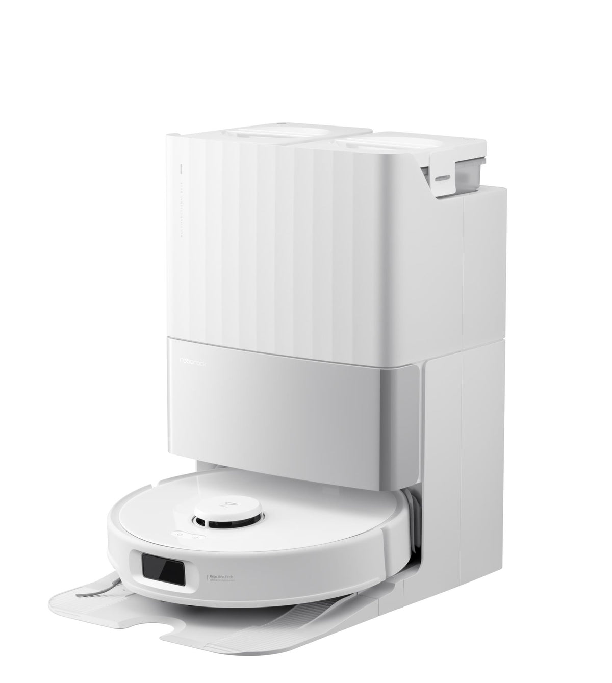 Roborock Qrevo Edge 5V1 QRES02-00, balts, robotizēts putekļsūcējs ar mitro un sauso uzkopšanu, 18 500 Pa, LiDAR, 5200 mAh, FlexiArm, automātisku putekļu iztukšošanu un mopu mazgāšanu