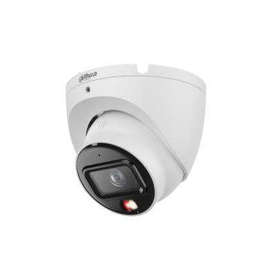 Dahua 6 MP Eyeball IP kamera, 2,8 mm, 110°, Smart Dual Light, IR un silti balta gaisma līdz 30 m, WDR, cilvēku noteikšana, iebūvēts mikrofons, H.265+, PoE, IP67, balta