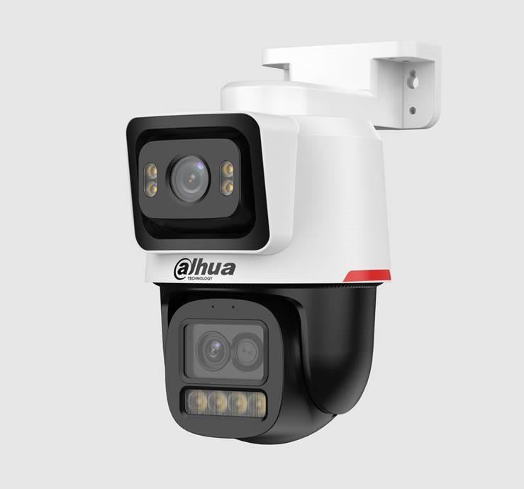 Dahua 4+2 MP PT āra IP kamera, 2,8 mm + 3,6–8,4 mm, 112° + 81,5–15,1°, 6× hibrīda tālummaiņa, WizColor, SMD 3.0, cilvēku un transportlīdzekļu noteikšana, automātiska izsekošana, divvirzienu audio, microSD līdz 512 GB, PoE+, IP66