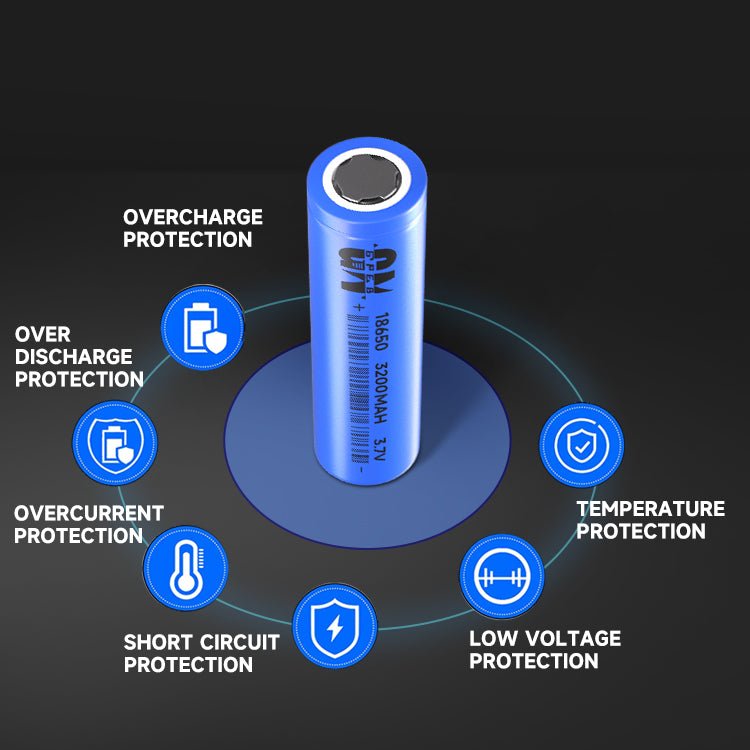 18650 litija jonu akumulators 3200mAh 3.7V 3C/5C uzlādējams elements 65x18mm 46g zema pretestība <40mΩ - ZEMLETES.LV