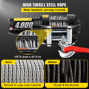 VEVOR 12 V elektriskā vinča, 1814 kg vilkšanas jauda, ar bezvadu tālvadības pulti un 10 m (32,8 ft) izturīgu tērauda trosi