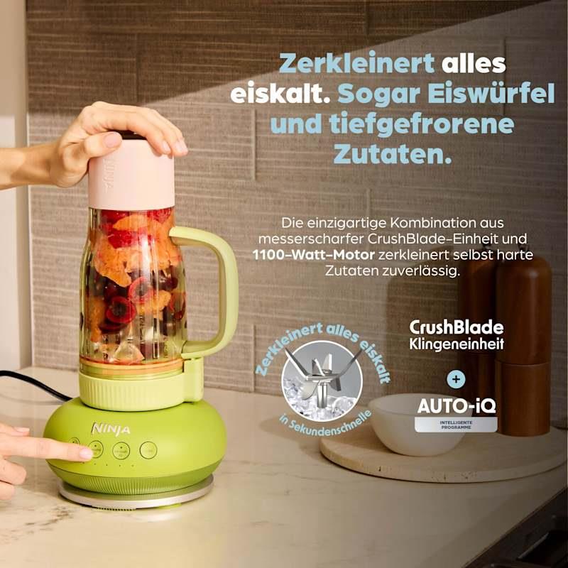 Ninja BlendBOSS DB351EUCY 1100 W blenderis ar 710 ml ceļojumu krūzi un Auto-iQ