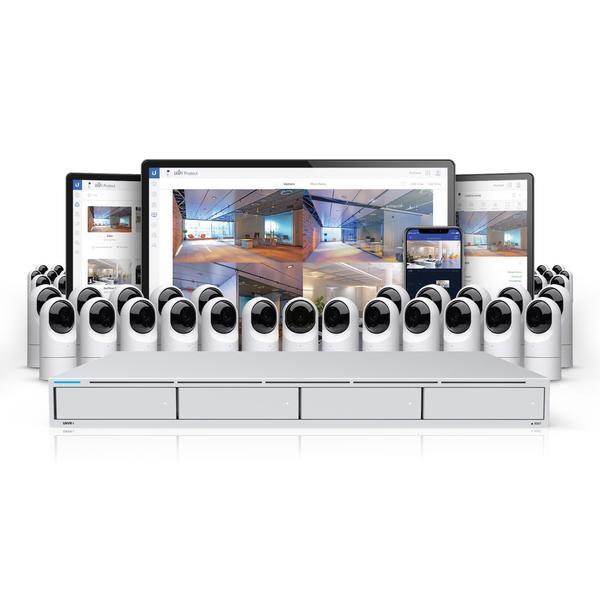 Ubiquiti UNVR, UniFi Protect tīkla videoreģistrators, 4 × 2,5"/3,5" HDD, RAID aizsardzība, līdz 18 × 4K vai 60 × Full HD kamerām, 1 GbE + 10 GbE SFP+