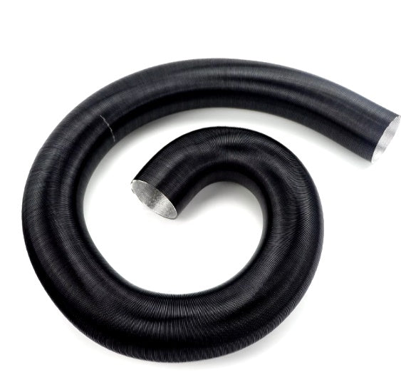 300cm Siltā gaisa caurule 60mm dīzeļa krāsniņām 2kW, melna (Vevor un līdzīgiem dīzeļsildītājiem)