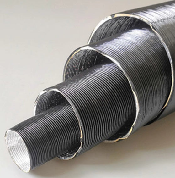 300cm Siltā gaisa caurule 60mm dīzeļa krāsniņām 2kW, melna (Vevor un līdzīgiem dīzeļsildītājiem)