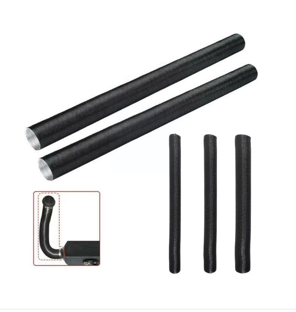 300cm VEVOR sildītāja siltā gaisa izplūdes caurule, melna