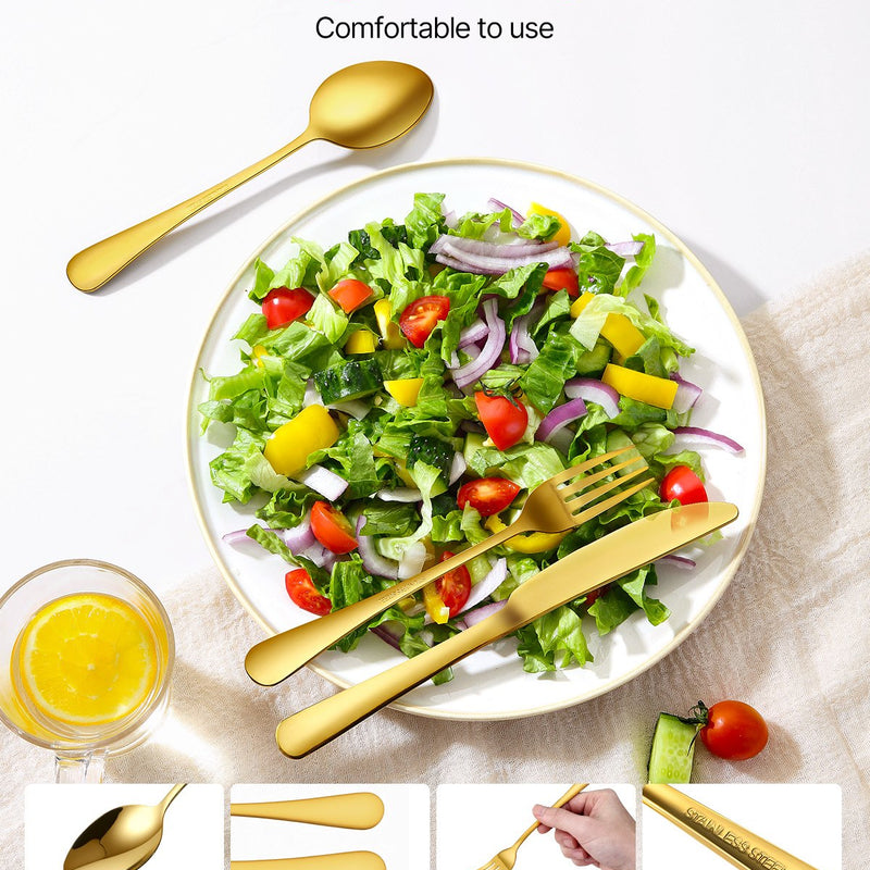 VEVOR 100 gab. galda piederumu komplekts - nerūsējošais tērauds, paredzēts 20 personām