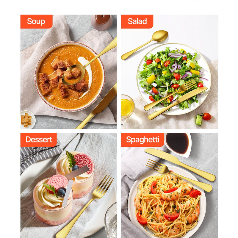 VEVOR 100 gab. galda piederumu komplekts - nerūsējošais tērauds, paredzēts 20 personām