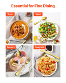 VEVOR 100 gab. galda piederumu komplekts - nerūsējošais tērauds, paredzēts 20 personām